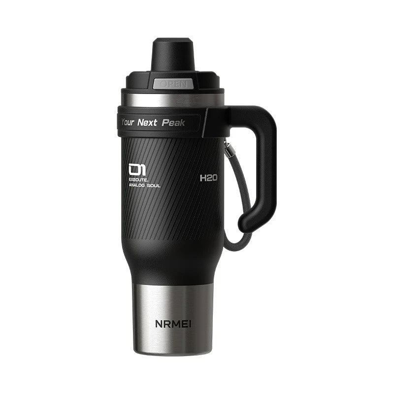 1.25L Insulated Stainless Steel Tumbler with Straw & Handle