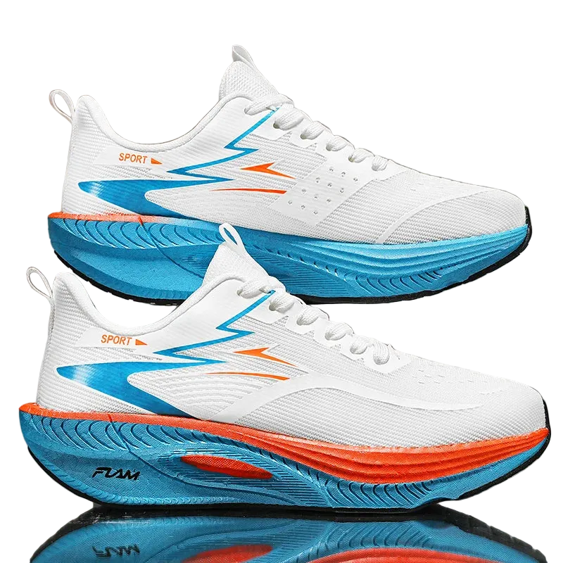 Carbon Plate Running Trainers – Lightweight, Breathable Air Cushion Sneakers (Unisex)