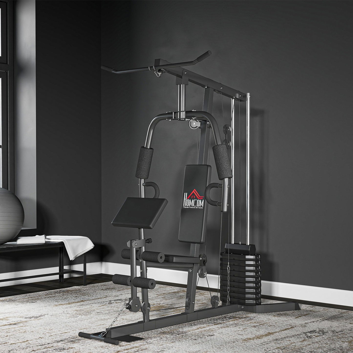 Multifunction Home Gym Machine with 45Kg Weight Stack, for Full Body Workout