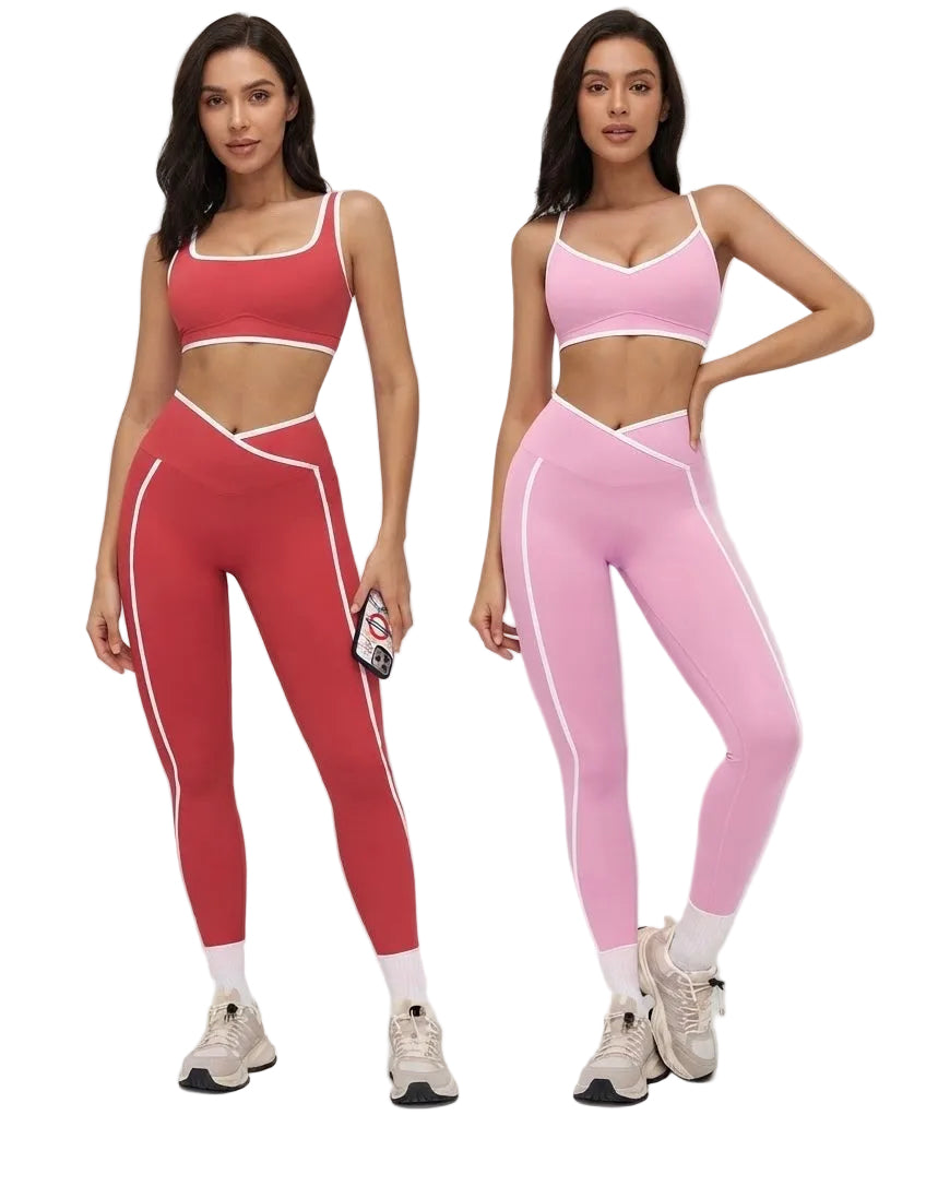 Women's 2-Piece Gym Set | Sports Bra & High-Waisted Leggings