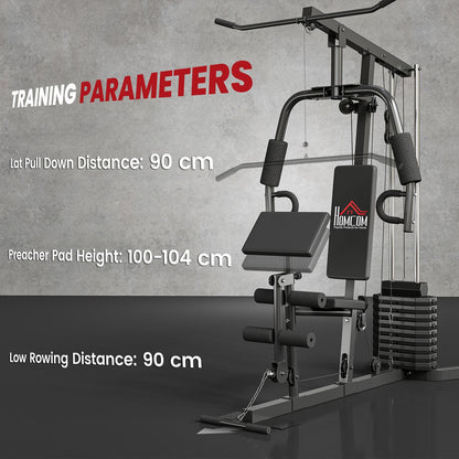 Multifunction Home Gym Machine with 45Kg Weight Stack, for Full Body Workout