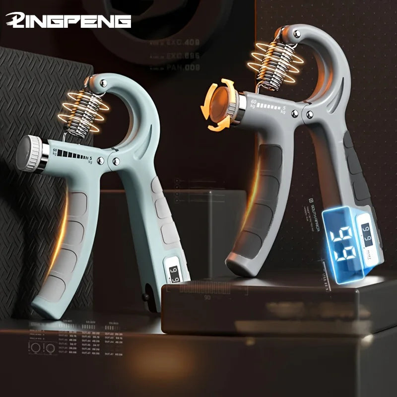 5-60Kg Adjustable Hand Grip Strengthener Hand Grip Trainer with Counter Wrist Forearm and Hand Exerciser for Muscle Building