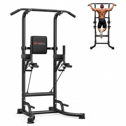 Adjustable Power Tower Pull-Up & Dip Station for Home Training
