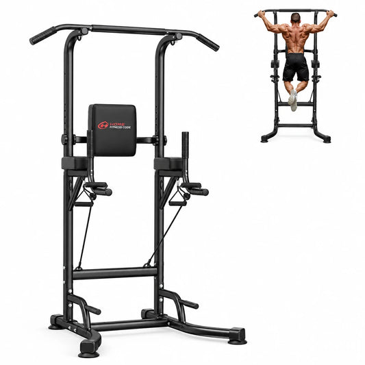 Adjustable Power Tower Pull-Up & Dip Station for Home Training