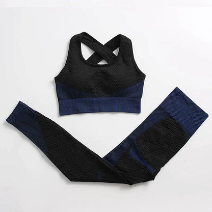 Women's 3-Piece Gym & Yoga Set – High-Waisted Leggings, Sports Bra & Zip Top