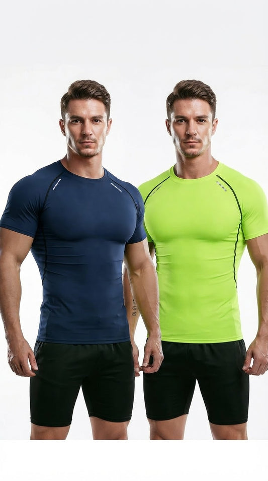 Men’s Reflective Compression T-Shirt – Quick-Dry Performance Fit