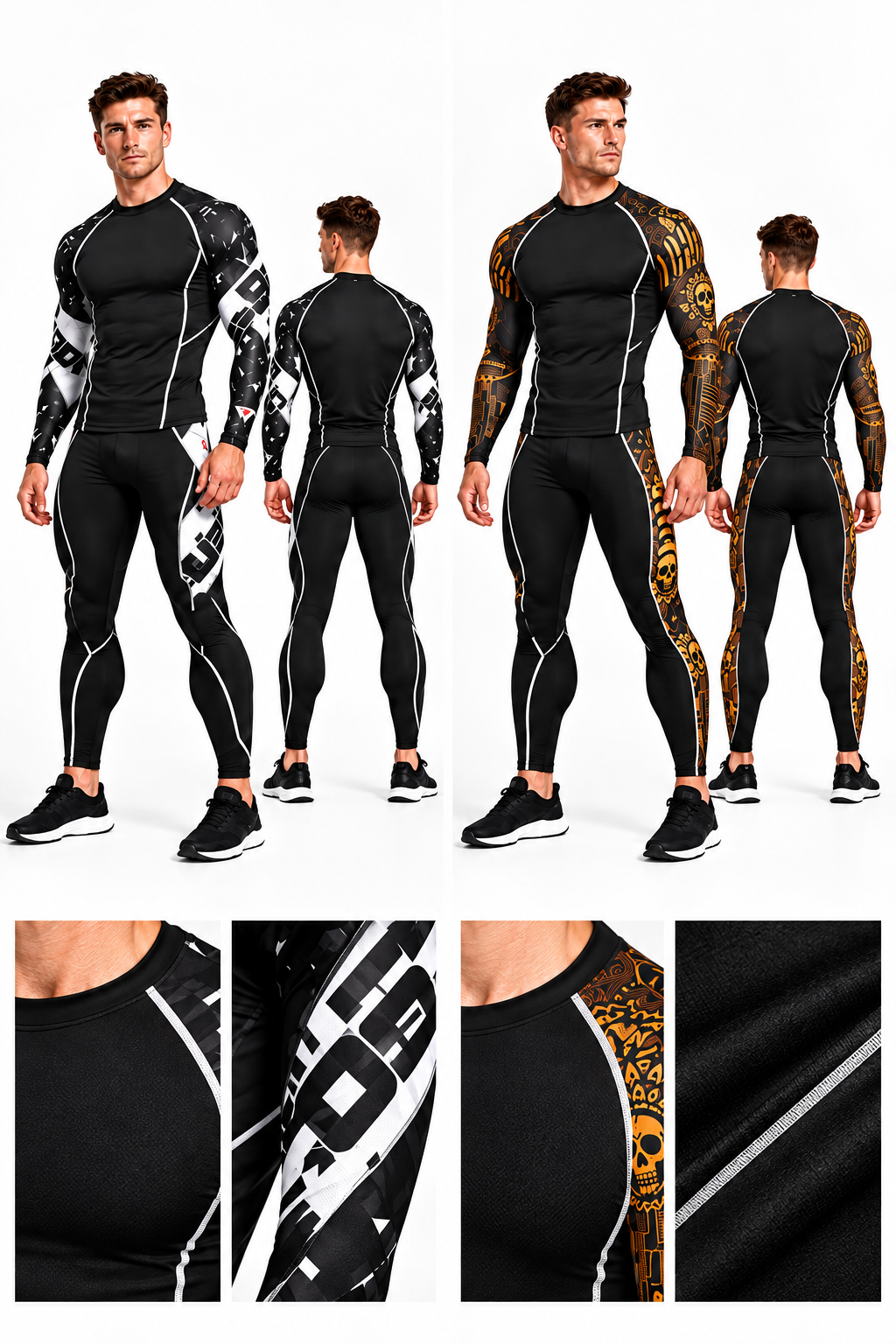 New Men's Thermal Underwear Sets Compression Sport Suit Sweat Quick Drying Thermo Underwear Men Clothing Long Johns Sets