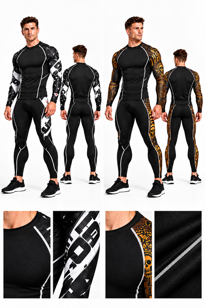 New Men's Thermal Underwear Sets Compression Sport Suit Sweat Quick Drying Thermo Underwear Men Clothing Long Johns Sets