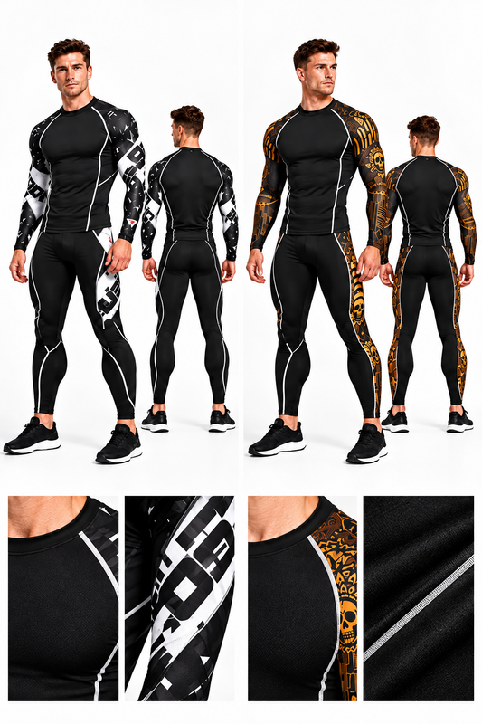 New Men's Thermal Underwear Sets Compression Sport Suit Sweat Quick Drying Thermo Underwear Men Clothing Long Johns Sets