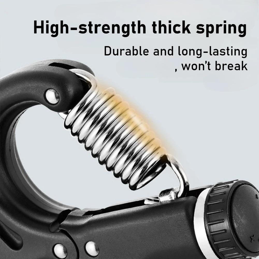 Adjustable Hand Grip Strengthener (10-100kg) – Forearm & Wrist Trainer with Rep Counter