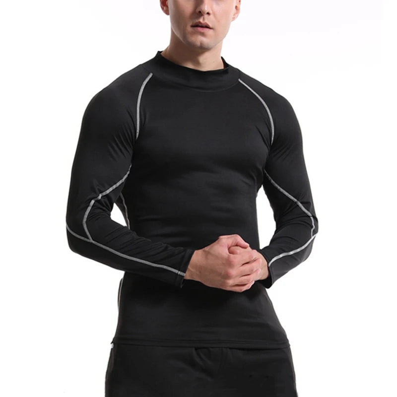 2-Pack Men’s Compression Shirts – Long Sleeve Quick-Dry Gym & Running Tops