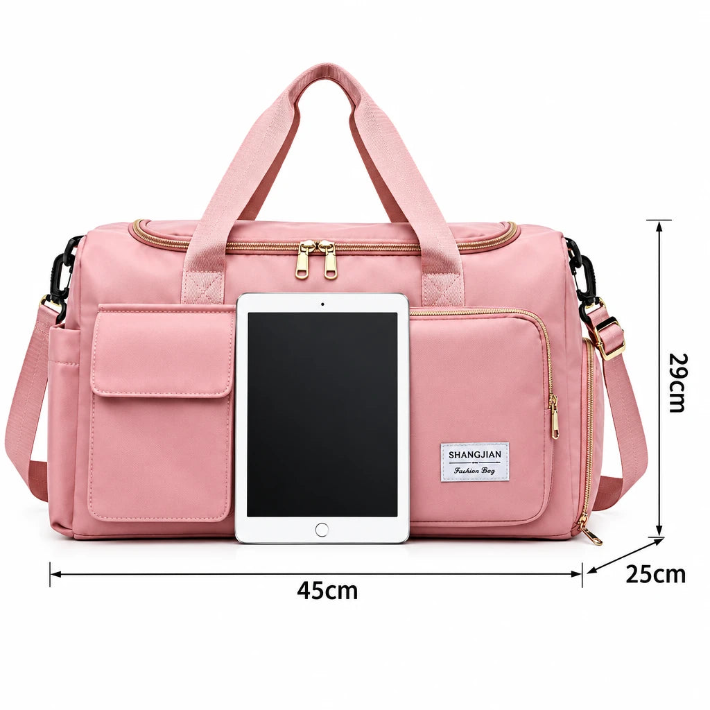 Travel & Gym Holdall with Shoe Compartment | Water-Repellent Nylon