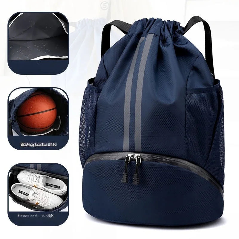 Drawstring Sports Backpack with Wet & Dry Storage | Gym & Swim