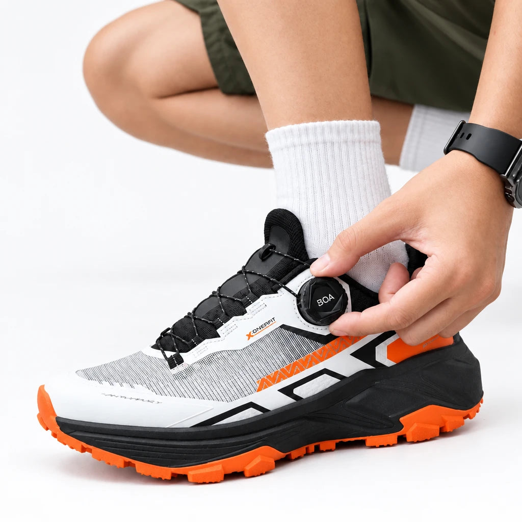 Men’s Outdoor Trail Sneakers – Adjustable Dial, Breathable Hiking & Casual Shoes