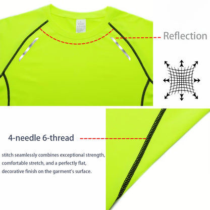 Men’s Reflective Compression T-Shirt – Quick-Dry Performance Fit