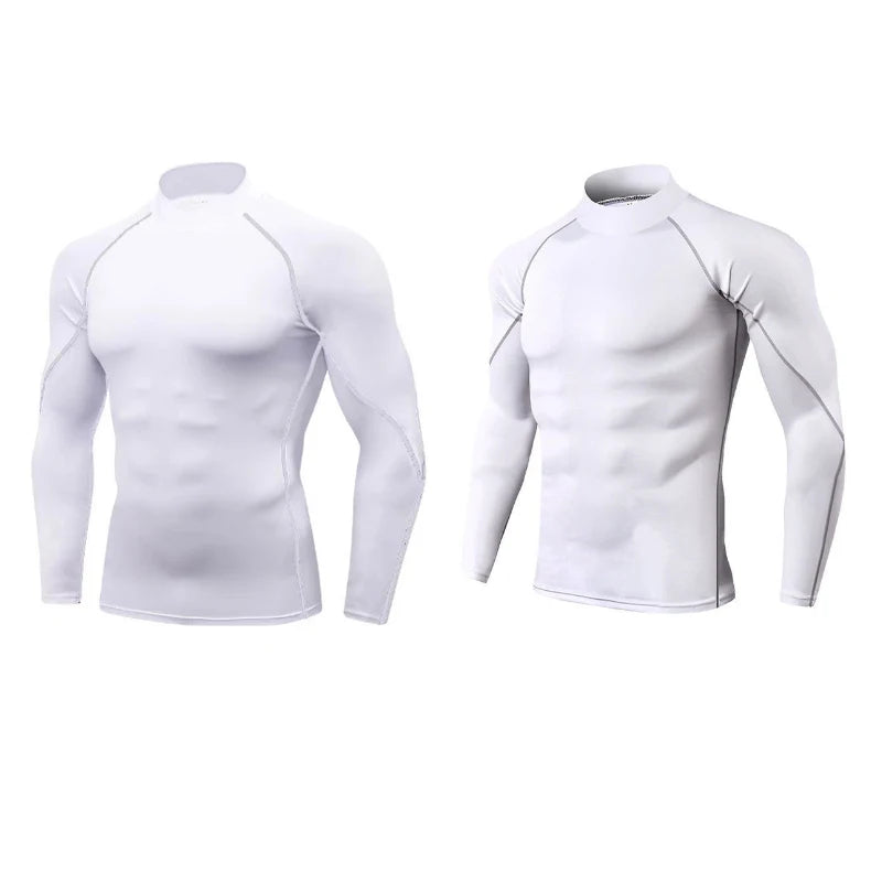 2-Pack Men’s Compression Shirts – Long Sleeve Quick-Dry Gym & Running Tops