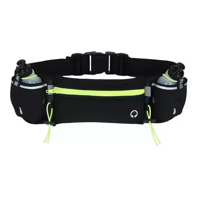 HOMEFISH Man/Woman Marathon Trail Running Waist Pack For Phone Water Bottle Sports Fanny Pack Fitness Dual Pocket Running Belt