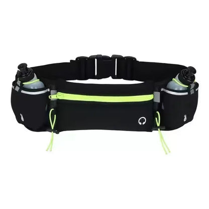 HOMEFISH Man/Woman Marathon Trail Running Waist Pack For Phone Water Bottle Sports Fanny Pack Fitness Dual Pocket Running Belt