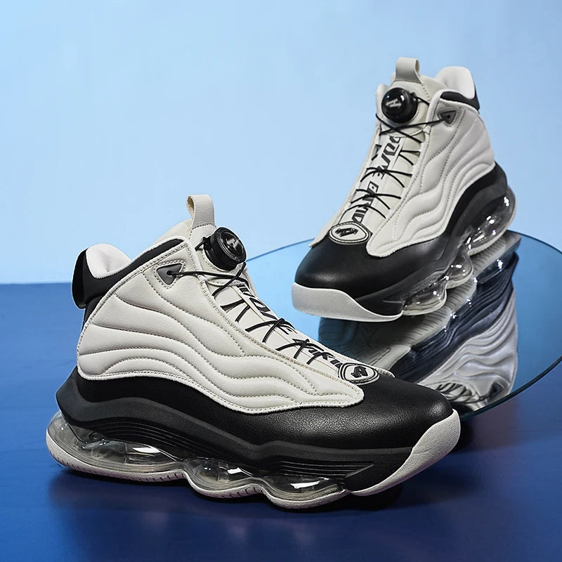 Men's Basketball Shoes Breathable Cushioning Non-Slip Wearable Runing Shoes Gym Training Athletic Basketball Sneakers for Women