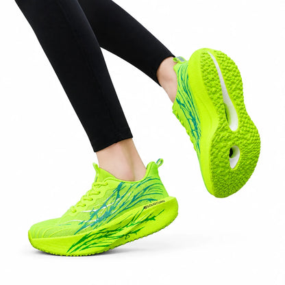 Carbon Plate Performance Running Trainers – Lace-Up, Breathable & Lightweight (Unisex)