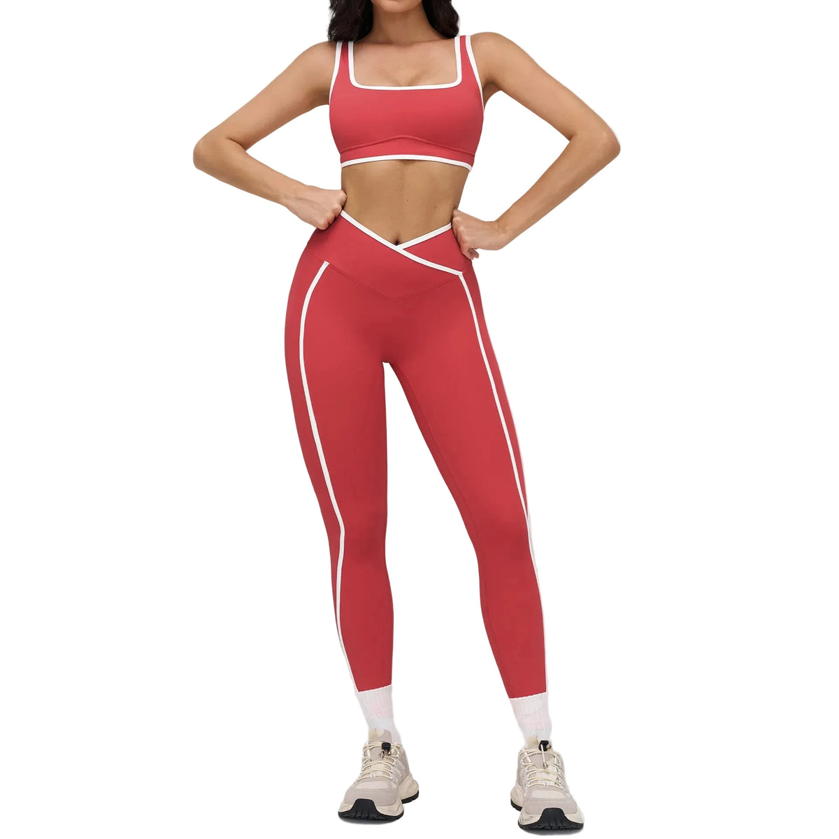 Women's 2-Piece Gym Set | Sports Bra & High-Waisted Leggings
