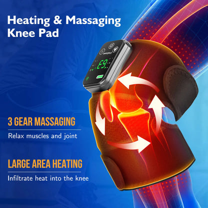 Rechargeable Heated Knee Massager with Vibration | Knee, Elbow & Shoulder