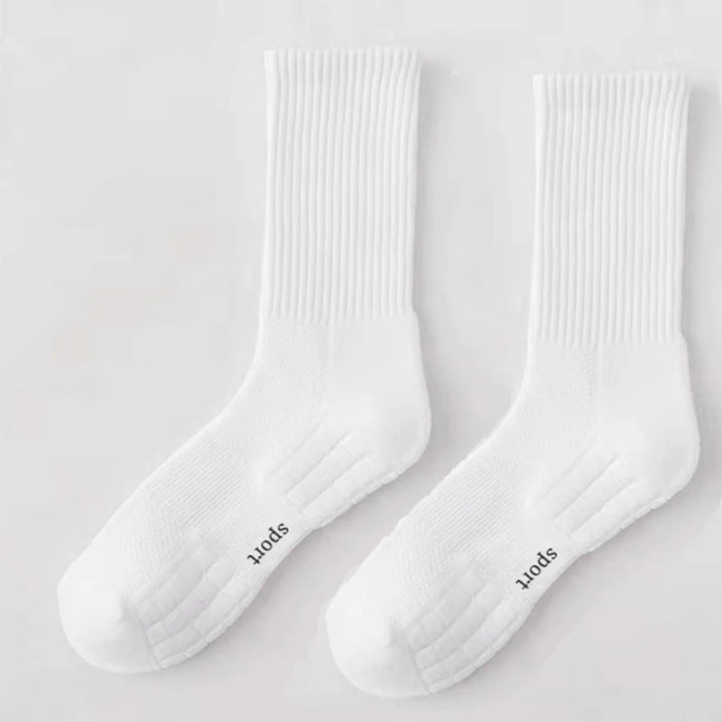 Men's Thick Bottom Sweat Absorbing and Breathable Sports Socks with Bottom Cushion for Running Professional Sports Men's Socks