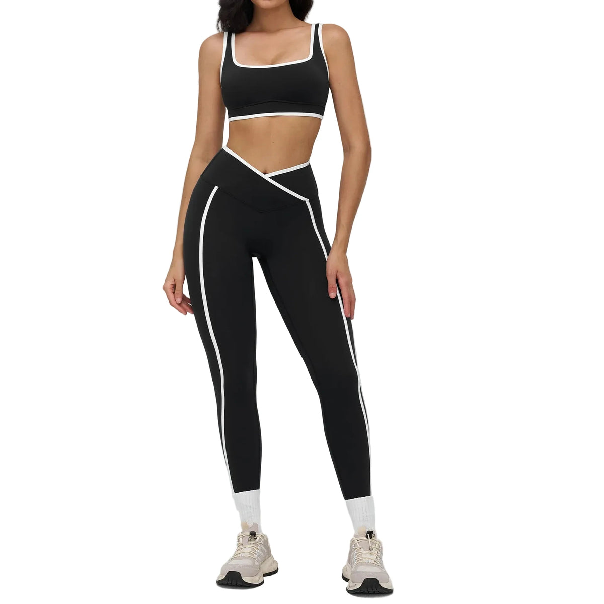Women's 2-Piece Gym Set | Sports Bra & High-Waisted Leggings