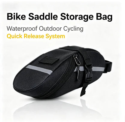 Waterproof Bike Seat Bag – Under-Saddle Storage with Reflective Strip