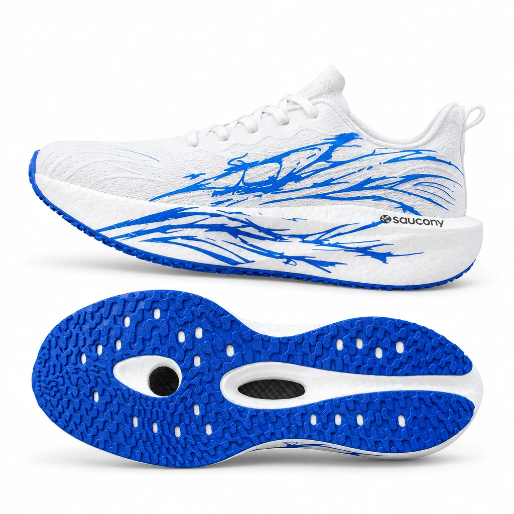 Carbon Plate Performance Running Trainers – Lace-Up, Breathable & Lightweight (Unisex)