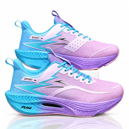 Carbon Plate Running Trainers – Lightweight, Breathable Air Cushion Sneakers (Unisex)