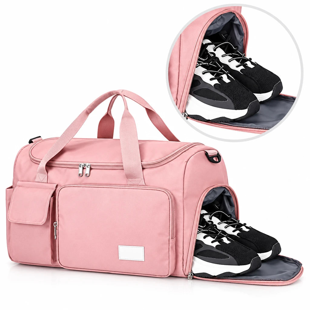 Travel & Gym Holdall with Shoe Compartment | Water-Repellent Nylon
