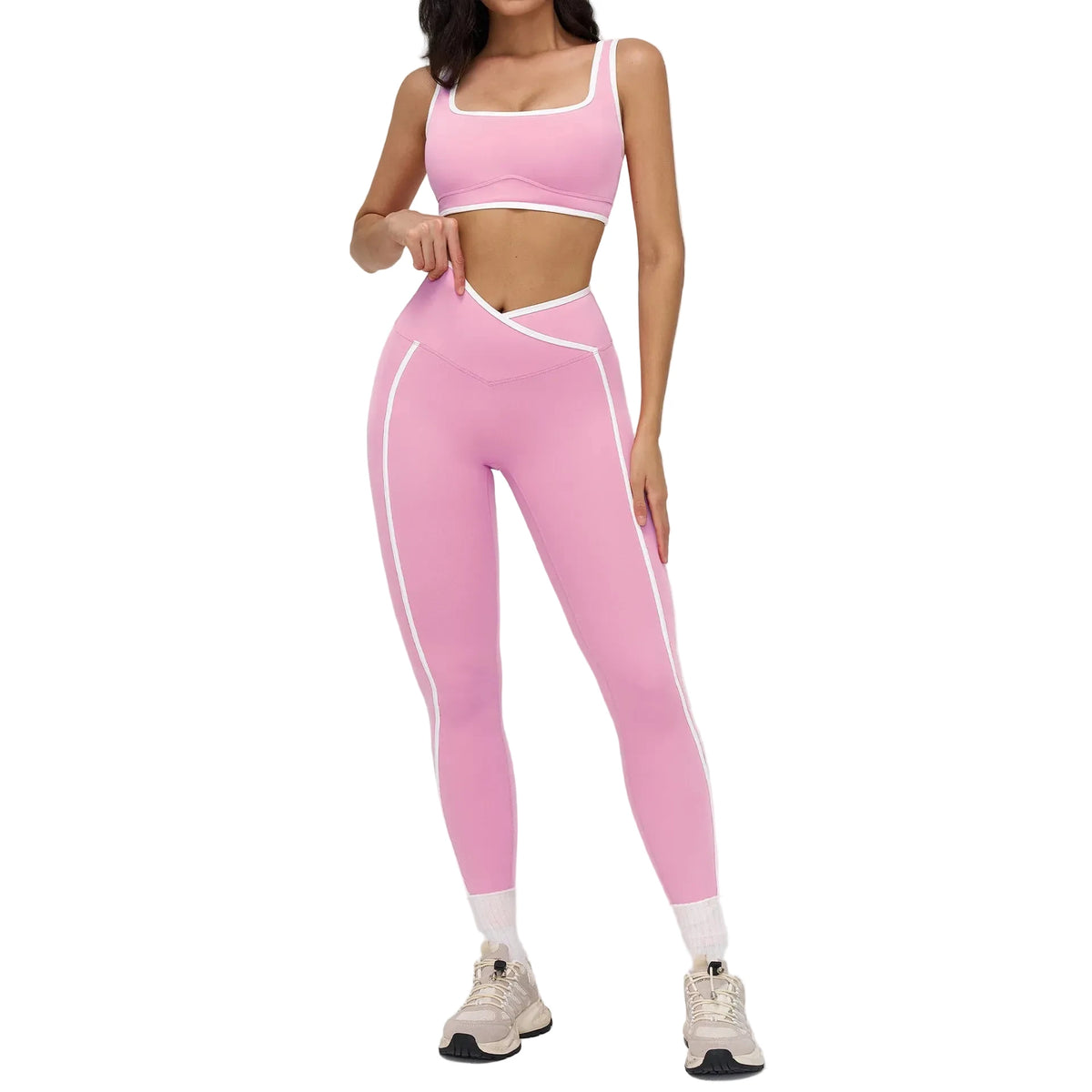 Women's 2-Piece Gym Set | Sports Bra & High-Waisted Leggings