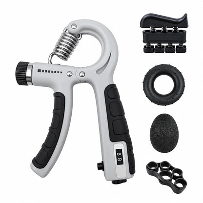 Adjustable Hand Grip Strengthener (10-100kg) – Forearm & Wrist Trainer with Rep Counter