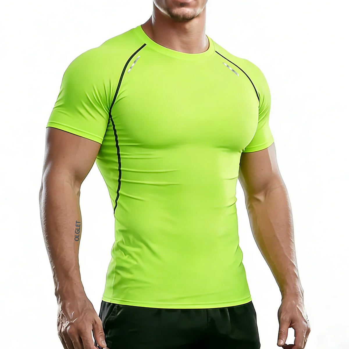 Men’s Reflective Compression T-Shirt – Quick-Dry Performance Fit
