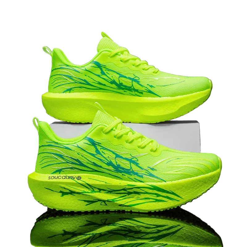 Carbon Plate Performance Running Trainers – Lace-Up, Breathable & Lightweight (Unisex)