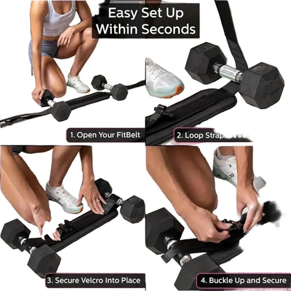 Adjustable Weighted Waist Belt – Home Workout Training Belt for Hip Shaping & Strength Training