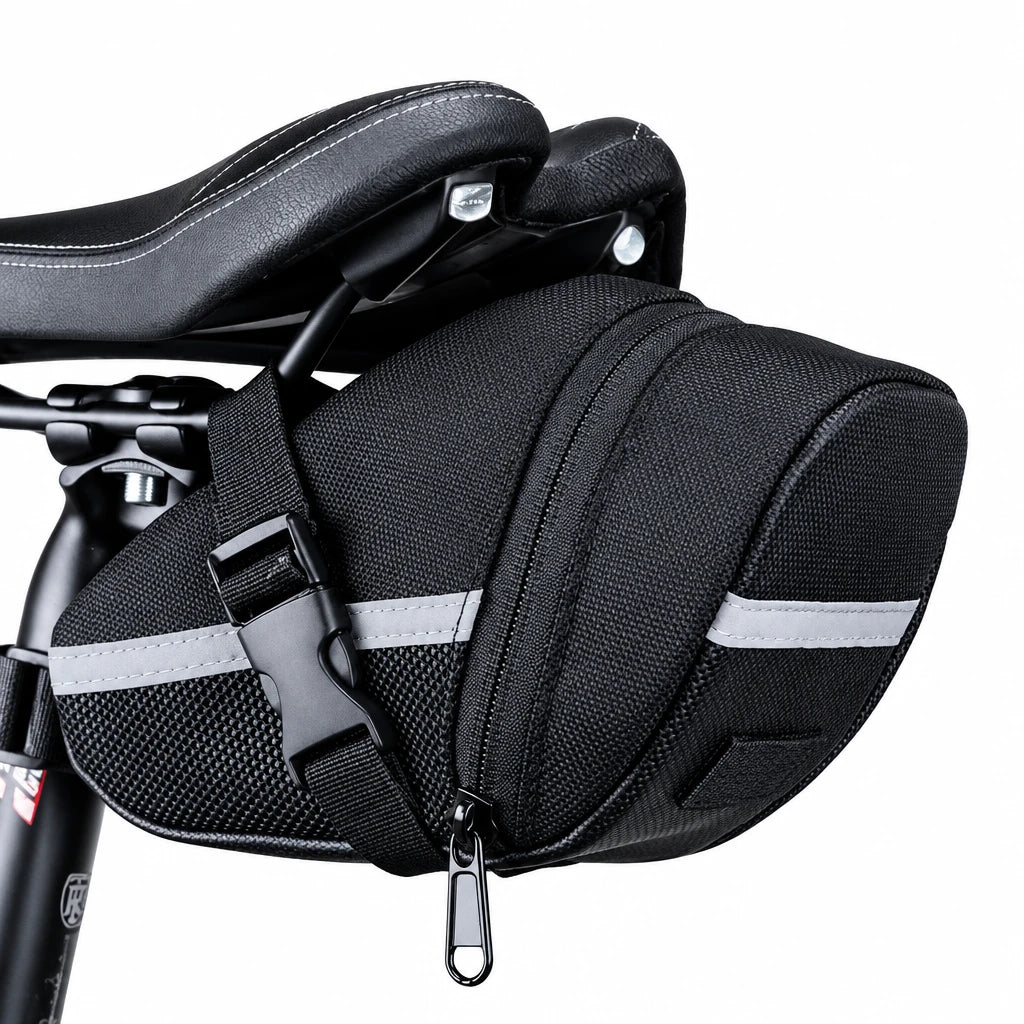 Waterproof Bike Seat Bag – Under-Saddle Storage with Reflective Strip