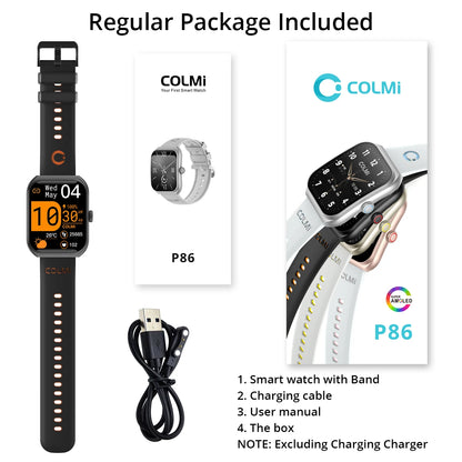 COLMI P86 Smartwatch – 1.93″ AMOLED Display, Bluetooth Calling & Fitness Tracking