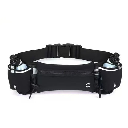HOMEFISH Man/Woman Marathon Trail Running Waist Pack For Phone Water Bottle Sports Fanny Pack Fitness Dual Pocket Running Belt