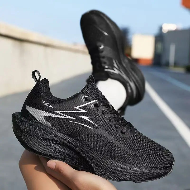 Carbon Plate Running Trainers – Lightweight, Breathable Air Cushion Sneakers (Unisex)