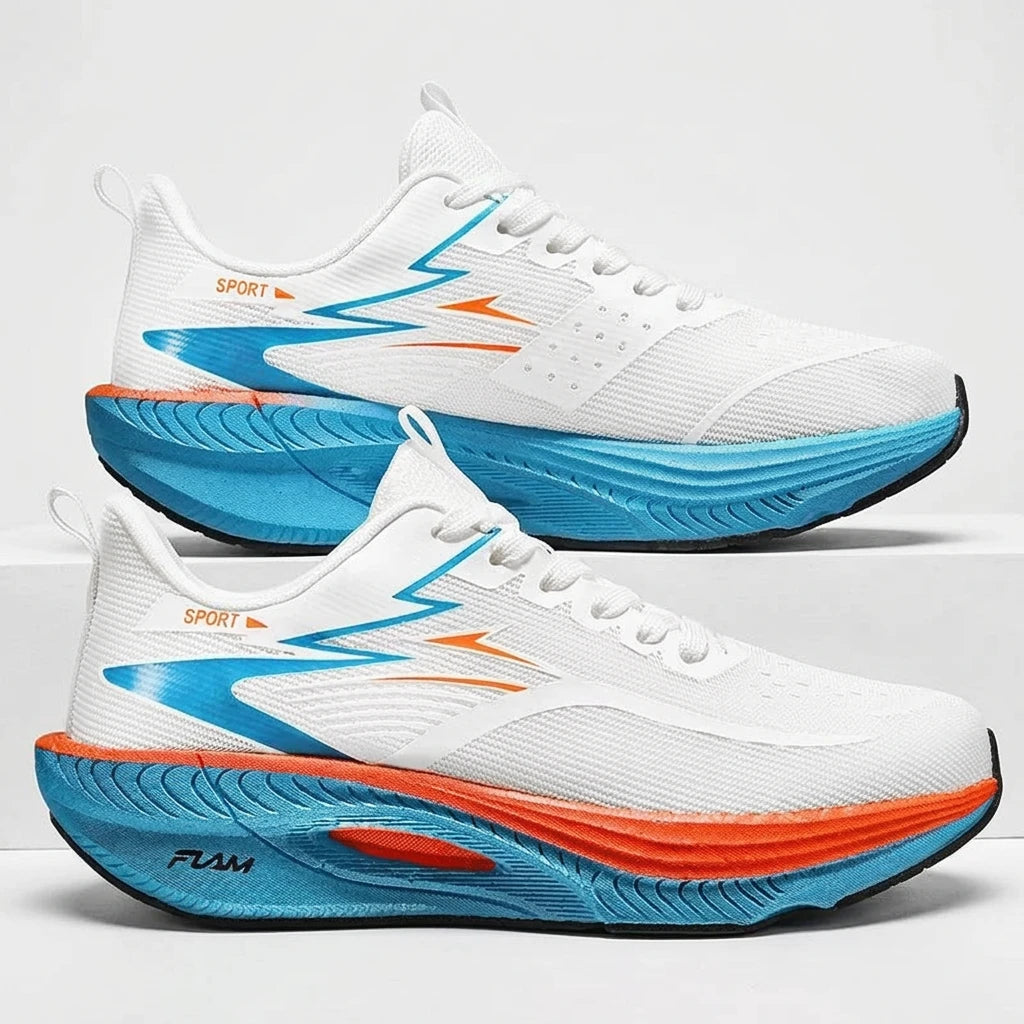 Carbon Plate Running Trainers – Lightweight, Breathable Air Cushion Sneakers (Unisex)