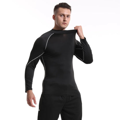 2-Pack Men’s Compression Shirts – Long Sleeve Quick-Dry Gym & Running Tops