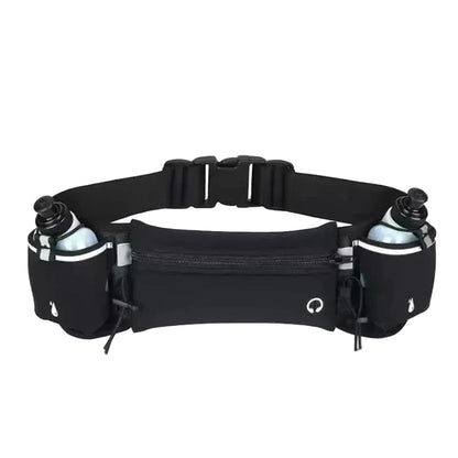 HOMEFISH Man/Woman Marathon Trail Running Waist Pack For Phone Water Bottle Sports Fanny Pack Fitness Dual Pocket Running Belt