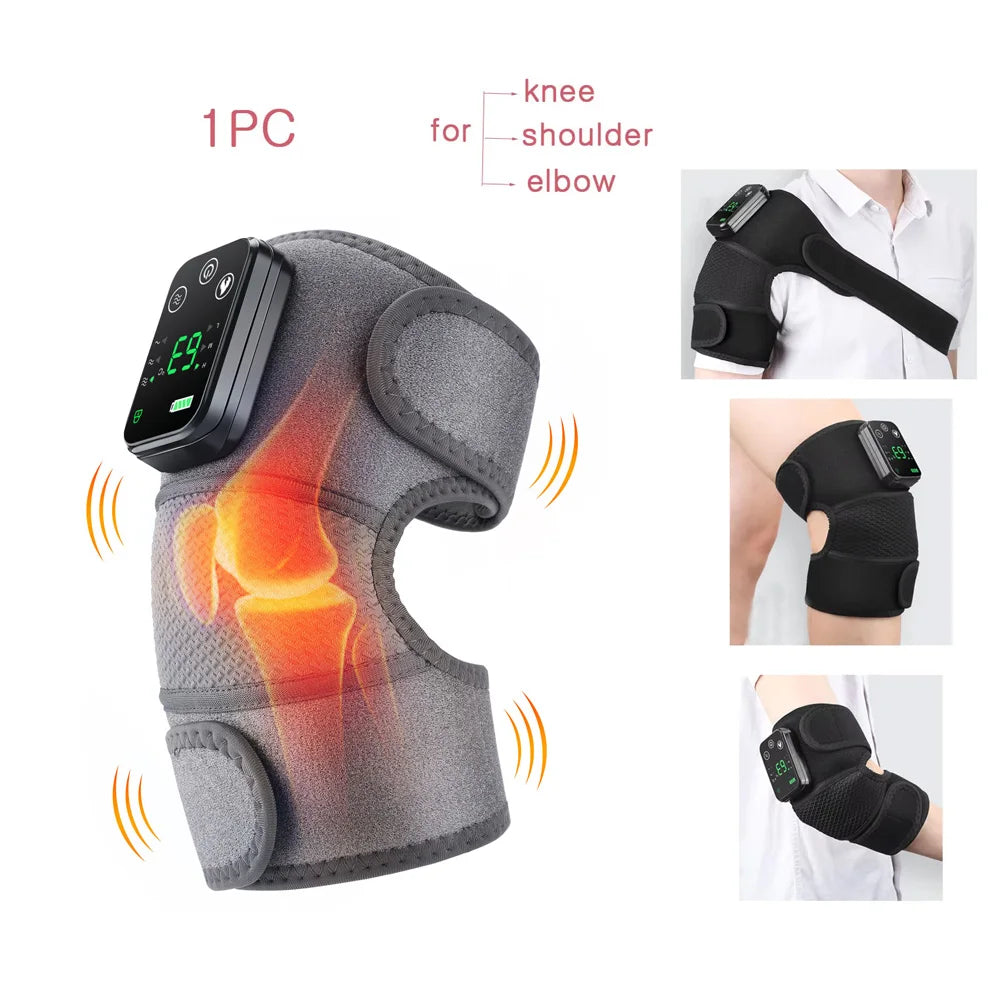 Rechargeable Heated Knee Massager with Vibration | Knee, Elbow & Shoulder