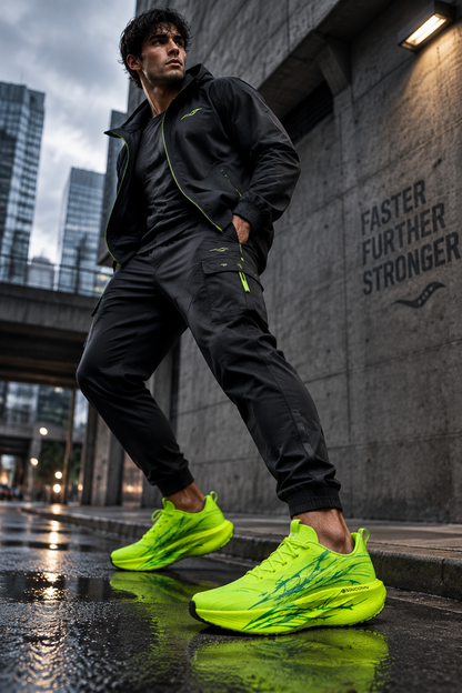 Carbon Plate Performance Running Trainers – Lace-Up, Breathable & Lightweight (Unisex)