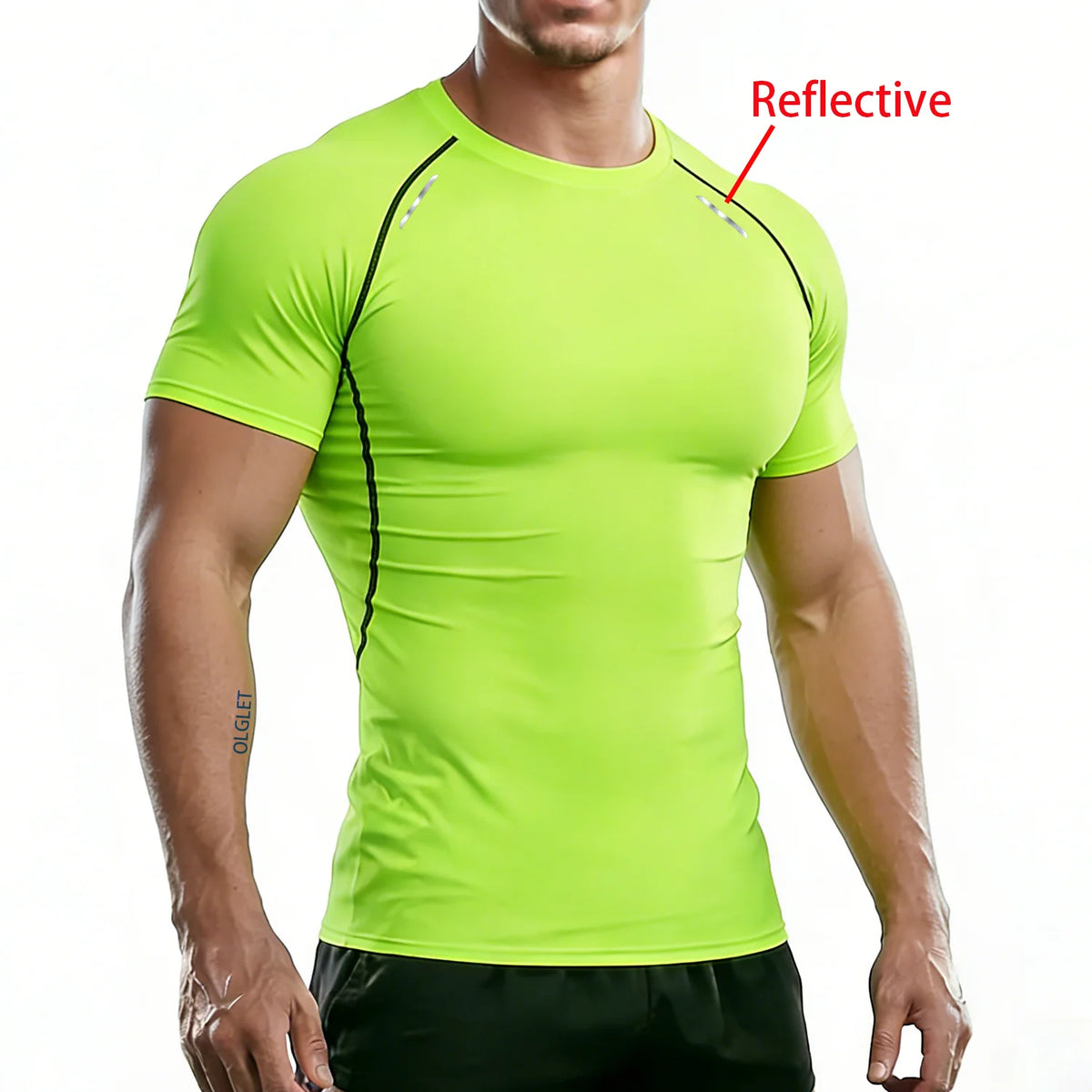 Men’s Reflective Compression T-Shirt – Quick-Dry Performance Fit