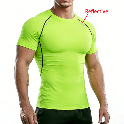 Men’s Reflective Compression T-Shirt – Quick-Dry Performance Fit