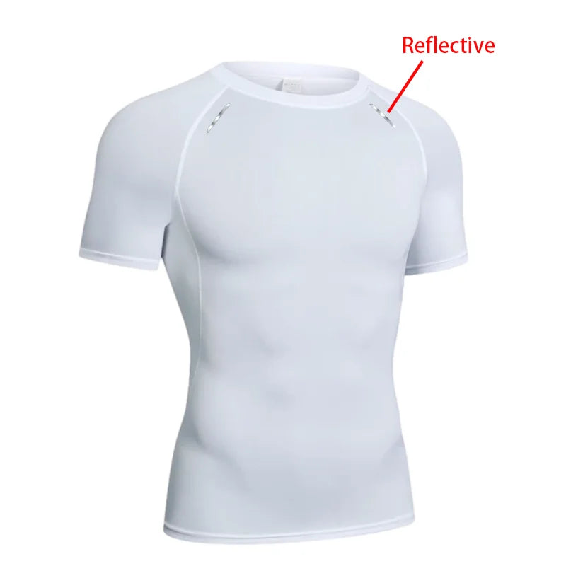 Men’s Reflective Compression T-Shirt – Quick-Dry Performance Fit