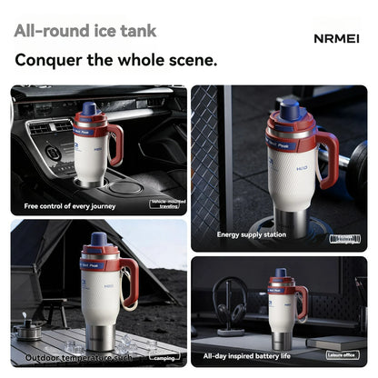 1.25L Insulated Stainless Steel Tumbler with Straw & Handle